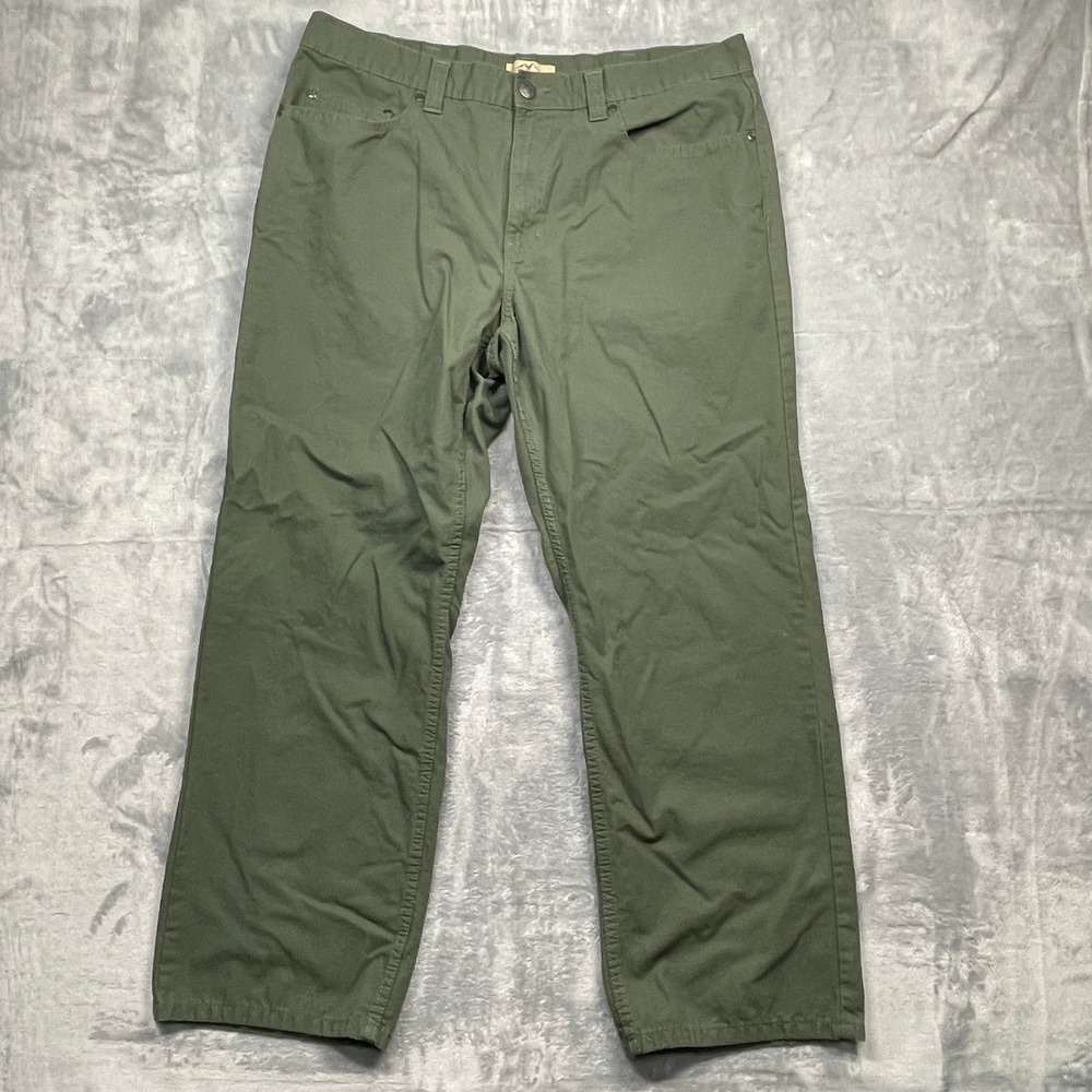 Blue‎ Mountain Canvas Pants Mens 38x30 Olive Green Straight Leg Workwear Utility